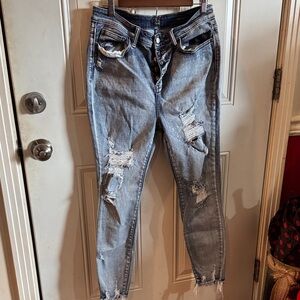 3 pairs of Judy Blue Light Wash Distressed Skinny Jeans
